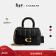 蔻馳（COACH）【禮物】新款女士絎縫裝飾TABBY頂部手柄手袋斜挎單肩大容量女包 B4/黑色