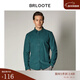 巴魯特（Brloote）細燈芯絨襯衫秋冬棉舒適保暖長(cháng)袖刺繡襯衣輕正裝 墨綠 170/92A