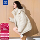 唐獅（TonLion）2025冬女連帽下擺弧形袖子愛(ài)心短款羽絨服