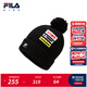 斐樂(lè )FILA兒童配件毛線(xiàn)帽2025年冬季新款男女大童保暖戶(hù)外針織帽 深黑-BK XL
