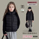 圖圖小象童裝女童輕薄款羽絨服冬裝三防保暖2025新款大童校服神器保暖外套 黑色 160 【身高約160cm】