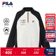 斐樂(lè )FILA【斐暖】?jì)和b上衣2025年冬季新款男大童加絨長(cháng)袖T恤 牧筠白-IV 150