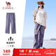 駱駝（CAMEL）速干工裝女褲戶(hù)外登山旅行休閑梭織長(cháng)褲 J25BAYL6079 拂袖紫 L