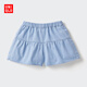優(yōu)衣庫嬰幼兒寶寶松緊裙褲短裙短褲26春夏新款481791 63 天藍色 110