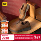 卡特（CAT）休閑皮鞋工裝鞋男鞋26春新品經(jīng)典款男士固特異牛皮休閑增高厚底鞋 淺棕色P721416 43