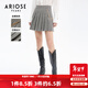 艾諾絲雅詩(shī)【商場(chǎng)同款】春秋新品千鳥(niǎo)格高腰半裙A字裙百褶裙女10913556 千鳥(niǎo)格 M