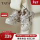 他她TATA女鞋老爹鞋網(wǎng)面透氣秋運動(dòng)鞋時(shí)尚休閑增高鞋 灰色 37