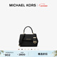 MICHAEL KORS【新年禮物】邁克高仕 MK Ava 超小號皮質(zhì)翻蓋迷你手提包斜挎包 黑色 001 迷你
