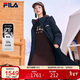 FILA 斐樂(lè )官方女子羽絨服2025年冬季中長(cháng)款連帽防寒保暖鴨絨外套