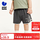 迷你巴拉男女童寶寶兒童休閑棉彈透氣褲子夏【吸濕速干短褲】 深灰色 110