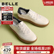 百麗（Belle）時(shí)尚百搭小白鞋男2025秋季新款厚底休閑板鞋加絨A2153CM5預售 白色/藍色-單里 41