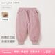 MARC&JANIE[夾棉]馬克珍妮女童燈芯絨保暖束腳棉褲 兒童褲子冬裝新款551798 灰粉-夾棉【551798】 100 cm