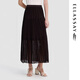 歌力思（ELLASSAY）2026早春新款萊賽爾高腰大擺壓褶中長(cháng)款半身裙女EWB371M00100