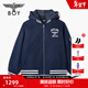BOY LONDON冬情侶學(xué)院風(fēng)棒球服可拆卸帽時(shí)尚短款棉服N29005 藏青色 XL