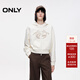 ONLY2025秋季新款休閑慵懶寬松刺繡開(kāi)衫短款連帽衛衣女|12549R003 A01氏莎白色 XS