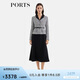 PORTS女撞色束腰二合一連衣裙ALQ9D033WCD047 黑色混色 10