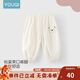 優(yōu)奇寶寶防蚊褲純棉紗布夏季薄款男兒童女燈籠褲嬰兒衣服褲子童大pp褲 【印花】小熊杏 90
