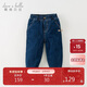 戴維貝拉【商場(chǎng)同款】?jì)和澴?023秋冬男童休閑牛仔棉褲夾棉加厚