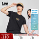 Lee25新品標準版圓領(lǐng)Logo印花設計涼感輕薄男女同款短袖T恤休閑潮 白色（尺碼偏大，拍小一碼） XL