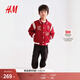 H&M【新年系列】童裝男童女童外套紅色馬年拜年服棒球衫1313941 紅色/Run With Fun 130 130/64 (6-8Y)