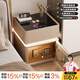 賽杉智能床頭柜保險箱一體家用臥室帶鎖保險柜2025新款高級感收納柜子 卡其色【智能雙抽】無(wú)線(xiàn)充電+觸控三色燈帶 40x40x50cm