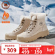 駱駝牌 雪地靴登山防寒保暖加絨工裝情侶懶人毛毛鞋P24W307607沙色37