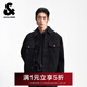 杰克·瓊斯（JACK&JONES）26年男裝牛仔外套男春秋上衣寬松休閑翻領(lǐng)牛仔夾克男生高級感痞帥 A15黑色牛仔 M (175)