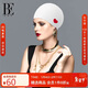 范德安（BALNEAIRE）【劉亦菲同款】女士時(shí)尚小紅心系列泳帽護耳防水硅膠不勒頭 白紅