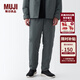 MUJI男式 不易沾水 長(cháng)款 褲 男士 長(cháng)褲子 休閑褲 冬季款 BI00MA3A 深灰色 L（175/88A）