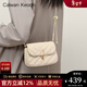 CALWAN KEODH包包女包牛皮斜挎包高級感輕奢時(shí)尚百搭鏈條包生日新年禮物送女友 【米白色】品牌小眾小香風(fēng)包實(shí)用走心女生閨蜜
