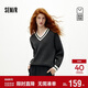 森馬（Semir）商場(chǎng)同款|森柔毛衣女冬撞色V領(lǐng)寬松2025疊穿文藝毛衫101725107015