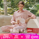金三塔真絲睡衣女19姆米100%桑蠶絲絲滑親膚可外穿套裝居家服禮物 桃盈粉 19姆米重磅 L