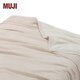 MUJI 可兩面使用的棉紗織毛毯 毯子蓋毯 米色 180*200cm
