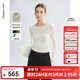 朗姿純羊毛打底毛衣高智設計感氣質(zhì)上衣2025年秋新款毛針織衫女 本白色一字大圓領(lǐng) M