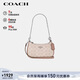 蔻馳（COACH）【品牌直供】女士TERI手提單肩斜挎新月包拼色CW323新年禮物
