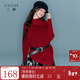 三彩獨醒2025冬季新款高領(lǐng)針織衫長(cháng)袖套頭衫寬松設計感上衣毛衫F 車(chē)厘子紅 M 160/84A