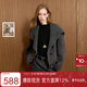 三彩2025冬季新款雙面呢短大衣毛呢女