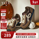 他她TATA女鞋2025年秋季德訓鞋休閑鞋 棕/紫/黃 36