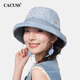 CACUSS遮陽(yáng)帽女士夏季太陽(yáng)帽甜美顯臉小牛仔漁夫帽休閑帽子女 冰雪湖
