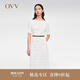 OVV春夏熱賣(mài)女裝一字領(lǐng)短袖簡(jiǎn)約直筒休閑連衣裙小白裙 漂白（凈色）07 L