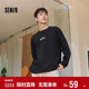森馬（Semir）長(cháng)袖T恤男重磅寬松打底上衣印花情侶裝秋季內搭外穿101524101211
