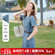 百圖betu女裝2025夏季新款連衣裙配腰帶棉感潮流牛仔裙子女2503D03 牛仔色 L