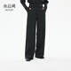 水云間水云間格雷系灰色闊腿褲女休閑直筒長(cháng)褲子寬松挺括大氣老錢(qián)風(fēng)2026 深灰 M