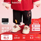 巴拉巴拉兒童加絨長(cháng)褲男女童春季紅色新年拜年服寬松束腳保暖褲