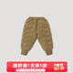 巴厘小豬男童棉褲秋冬加厚保暖褲女童夾棉束腳褲嬰幼兒休閑褲冬季寶寶褲子 焦糖 80