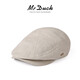 Mr DUCK高定愛(ài)爾蘭100%亞麻鴨舌帽男大頭圍帽子老錢(qián)風(fēng)前進(jìn)帽四季款