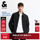 杰克·瓊斯（JACK&JONES）男裝26年春秋季新款翻領(lǐng)外套男士商務(wù)休閑老錢(qián)風(fēng)行政夾克高級感 E40黑色 常規 板型略小，卡碼拍大 M （175）