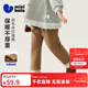 迷你巴拉【內里加絨】女童寶寶打底褲冬季親膚保暖仿牛仔褲子 咖啡50812 80