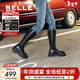 百麗（Belle）周雨彤白鹿同款顯瘦小V靴長(cháng)筒靴女冬商場(chǎng)款彈力靴A1V1DDG3 黑仙草-微光皮面（絨里） 38 (240mm)