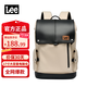 Lee雙肩包男大容量商務(wù)休閑背包女旅行包通勤電腦包大學(xué)生登山包書(shū)包 杏棕色【防潑水/耐磨/耐臟/可掛行李箱】
